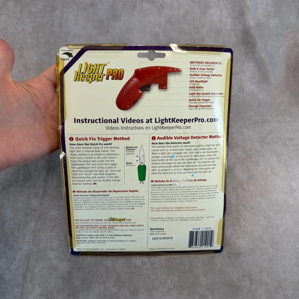 Light Keeper Pro Incandescent Light Set Repair Tool Red 119693 Fixes Light Sets